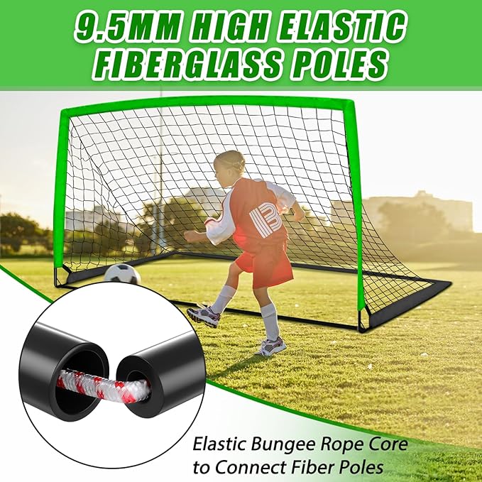 KTRIO Soccer Goal Soccer Net 6x4 ft