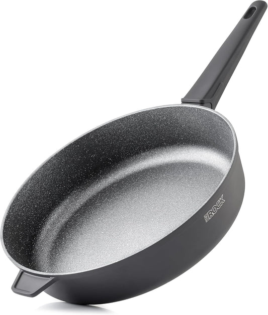 THE ROCK SOHO 12.5-Inch Nonstick Frying Pan – Compact for Urban Kitchens, Nothing Sticks, Never Warps, Lasts Longer, Oven & Dishwasher Safe, Black