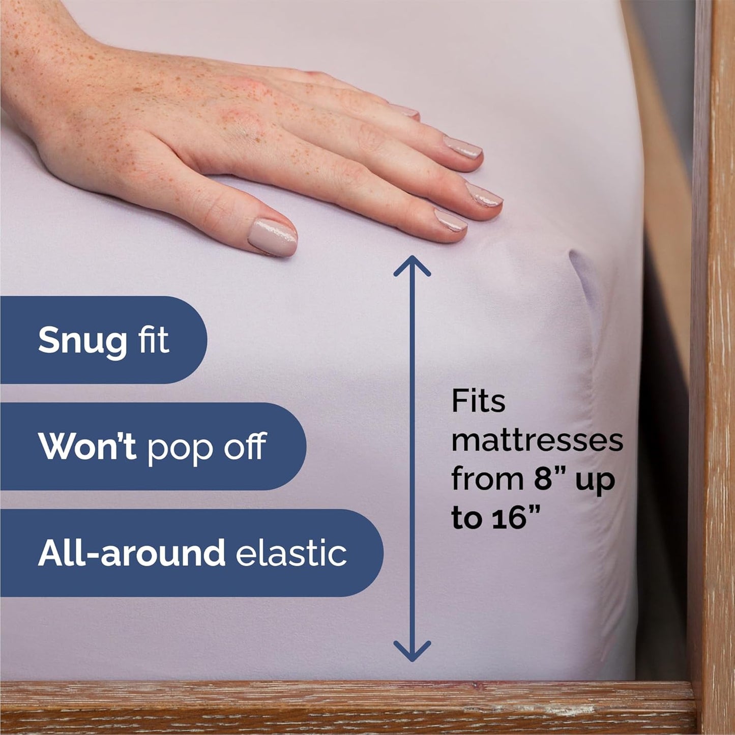 Queen Size 4 Piece Sheet Set - Comfy Breathable & Cooling Bed Sheets Set - Hotel Luxury Bedding for Women, Men, Kids, Teens, Boys & Girls - Deep Pockets, Soft, Wrinkle Free - Oeko-Tex - Light Lavender