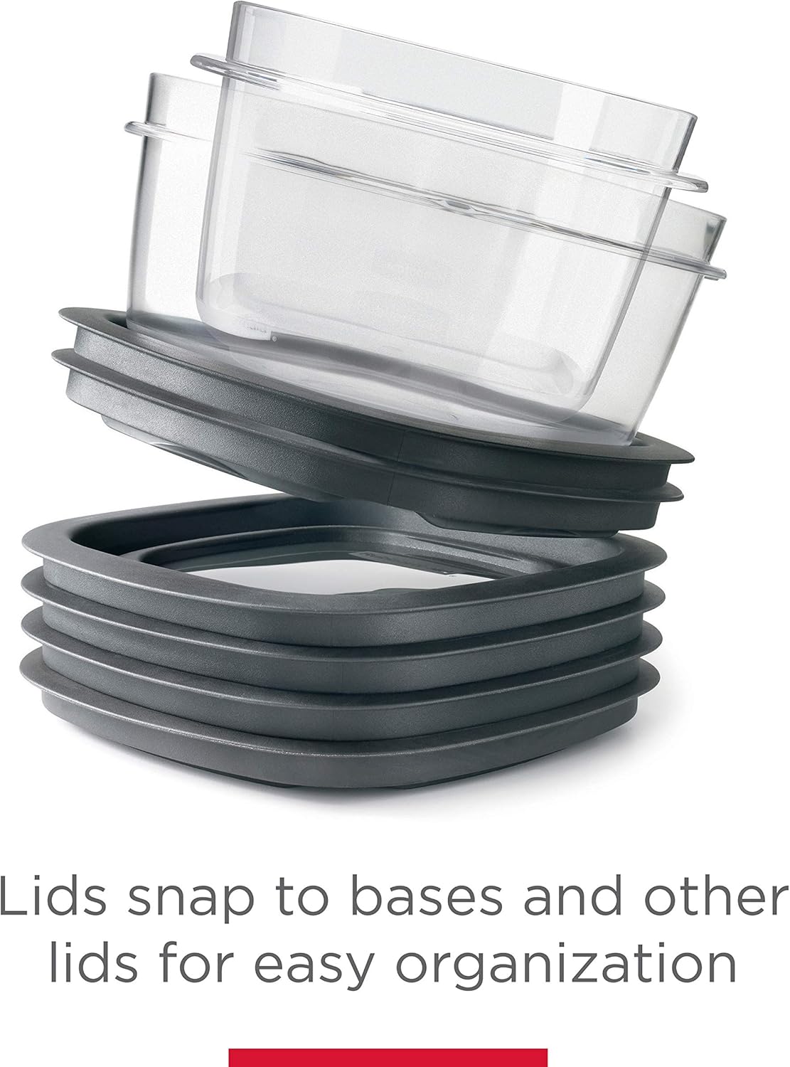 Rubbermaid 28-Piece Clear/Grey Food Storage Containers, Premium Snap Bases, and Various Size Lids, Perfect for Meal Prep, Leftovers, and Dishwasher Safe