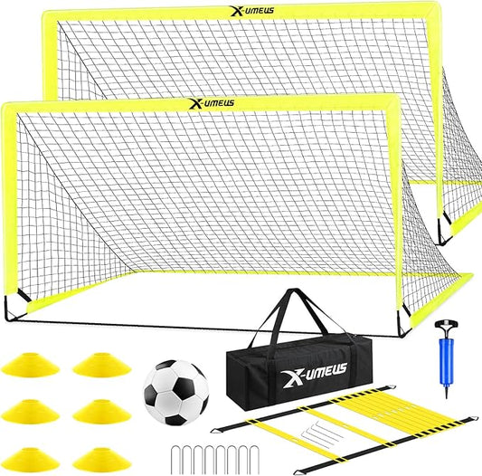 Kids Soccer Goals for Backyard Set of 2 6x4 ft