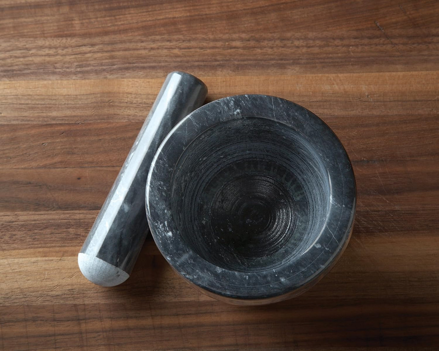 Fox Run Marble Mortar and Pestle Set, Black, 4.5"