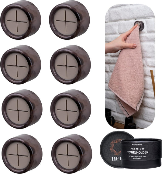 HEFA Eco-Friendly 8 Pack Ultimate Kitchen Towel Hooks - Enhance Space with Hand, Dish & Kitchen Towel Holders