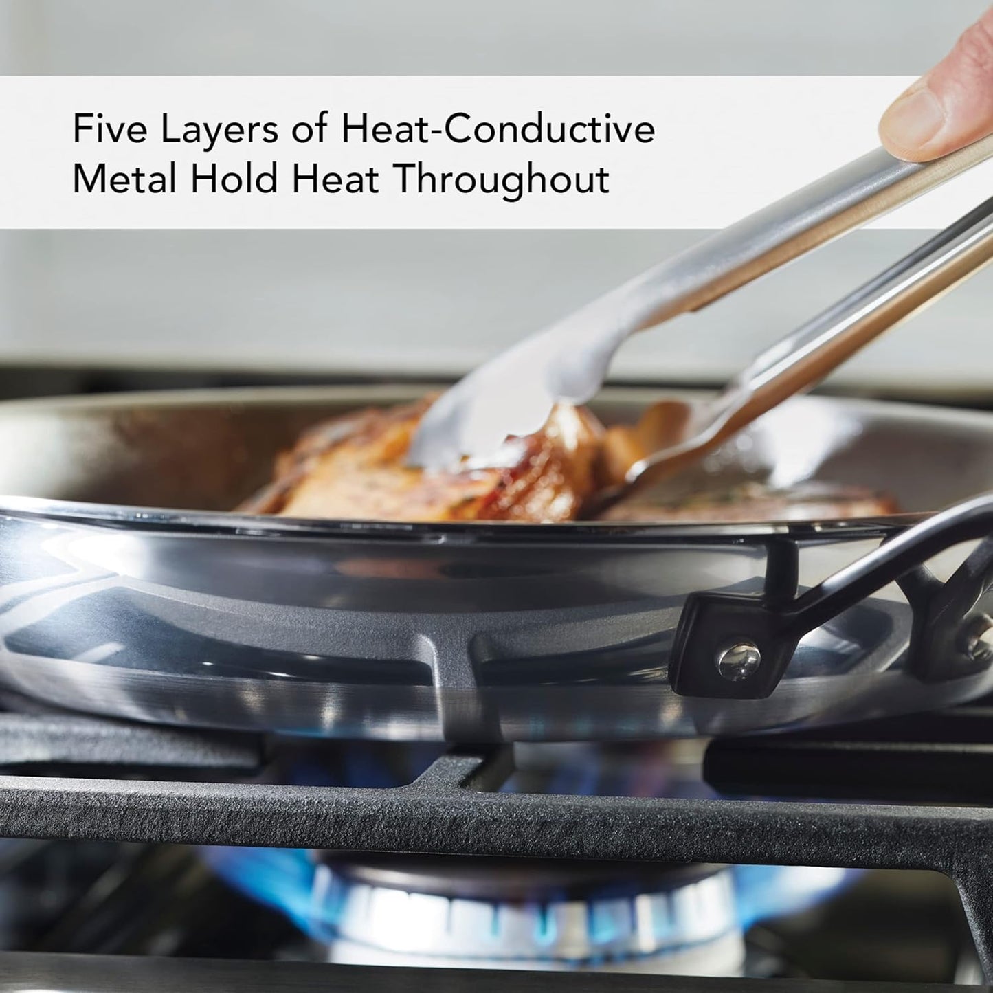 KitchenAid Polished Stainless Steel Frying Pan/Skillet, 10-Inch