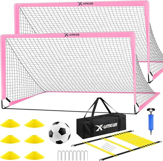 Kids Soccer Goals for Backyard Set of 2 6x4 ft