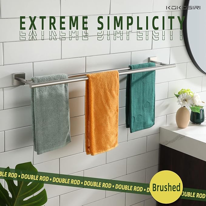 KOKOSIRI Towel Holder Bathroom Accessory Towel Bars 32 Inch B5005BR-L32
