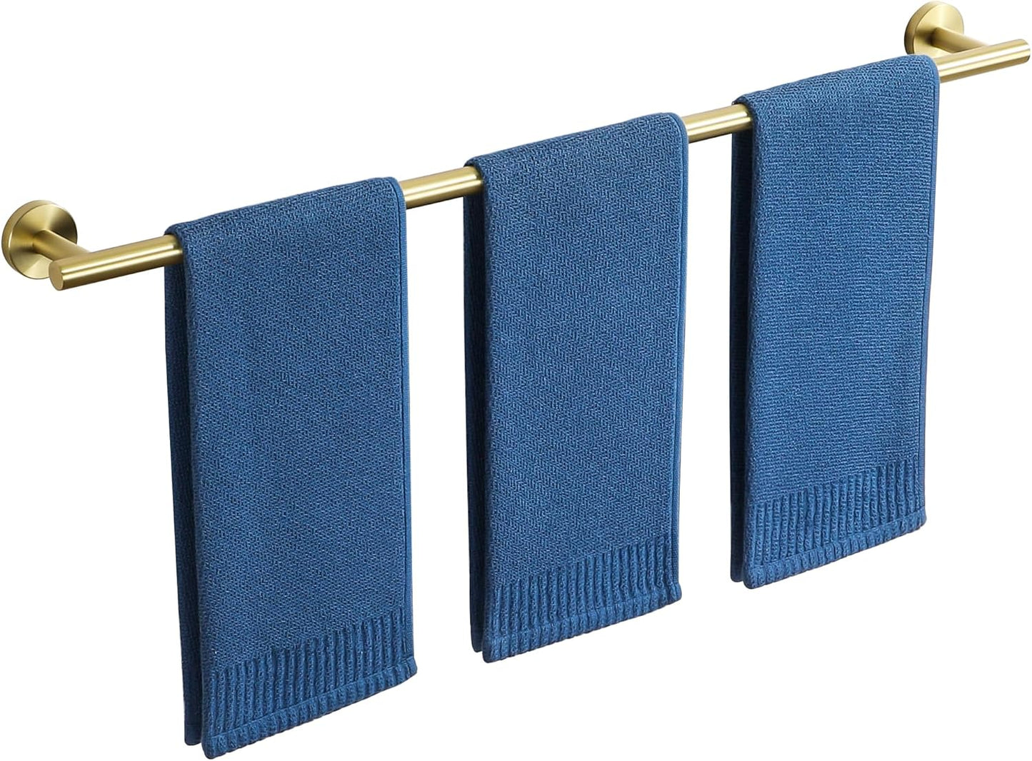 SAYAYO Towel Racks for Bathroom, 31.5 Inch Towel Bar Brushed Gold, Towel Rod Wall Mount, SUS304 Stainless Steel Towel Holder (29 Inch Total Length)