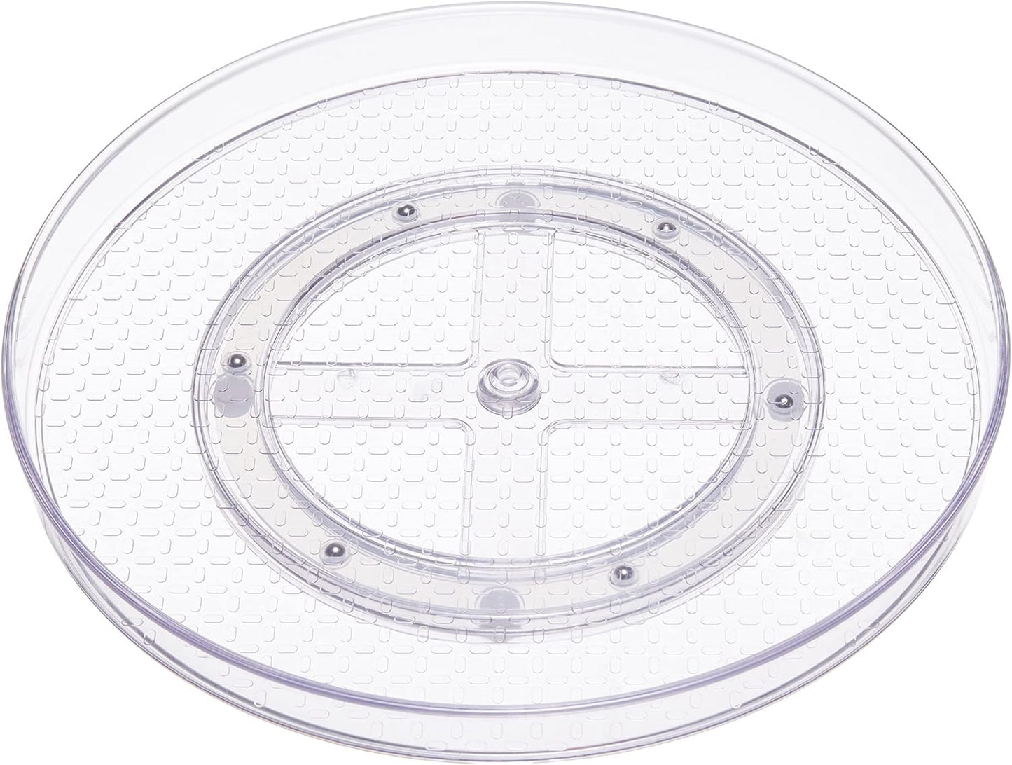 Amazon Basics Clear Lazy Susan Turntable Organizer, 12-Inch, 2-Pack