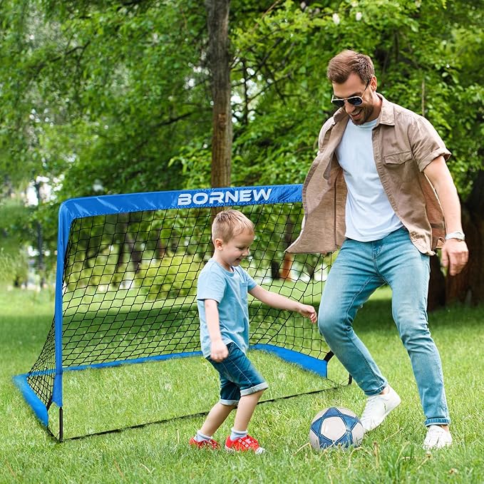 Kids Soccer Goal for Backyard Set - 2 6X4 / 4X3 ft