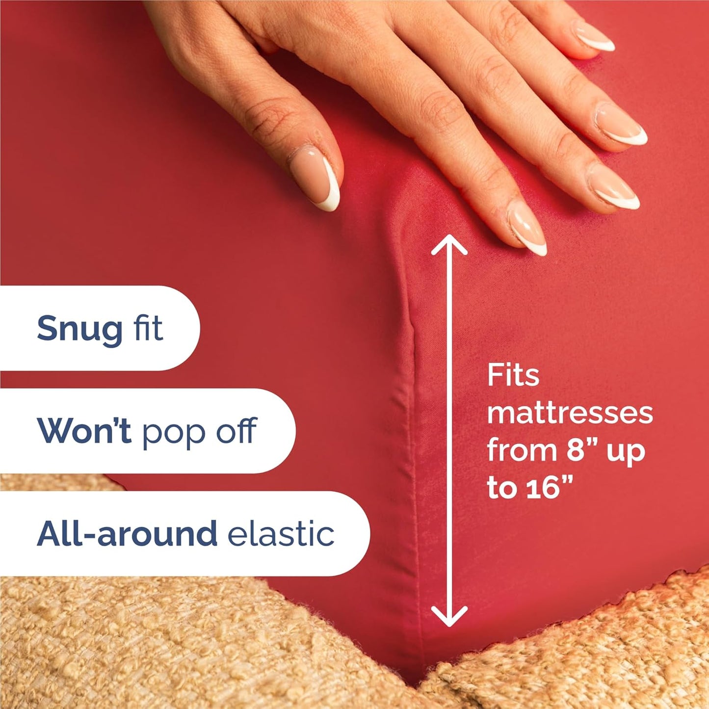 King Size 4 Piece Sheet Set - Comfy Breathable & Cooling Bed Sheets Set - Hotel Luxury Bedding for Women, Men, Kids, Teens, Boys and Girls - Deep Pockets, Ultra-Soft & Wrinkle Free - Oeko-Tex - Red