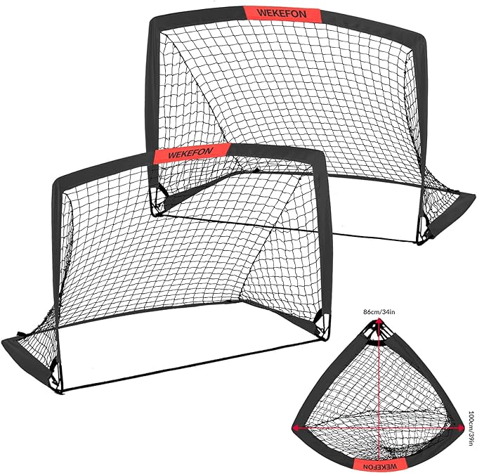 WEKEFON Soccer Goals 2 - 3.6'x2.7' Portable