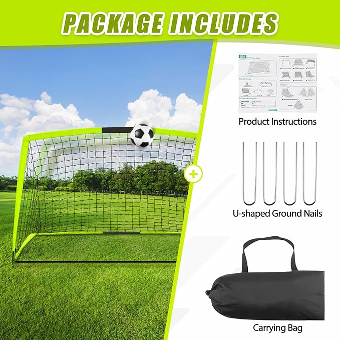 KTRIO Soccer Goal Soccer Net 6x4 ft