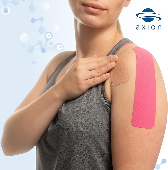 Kinesiology Tapes 2 Uncut Rolls Black | Waterproof • Skin-Friendly • Elastic • Self-Adhesive Fitness Bandage | Physio Tape Ideal for Sports & Everyday Use - axion