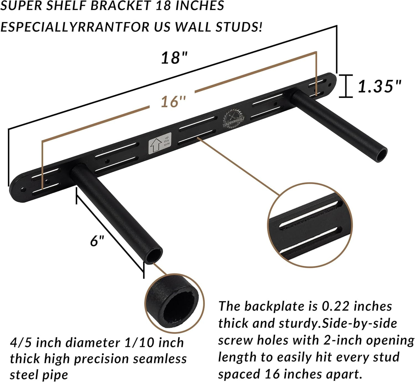 Rustic Floating Shelves 24 inch Long 8 inch deep Set of 2, Solid Wood Wall Shelves for Bedroom Living Room Kitchen,Book Shelf for Wall, Wall Mounted Shelves with Hidden Bracket- Black