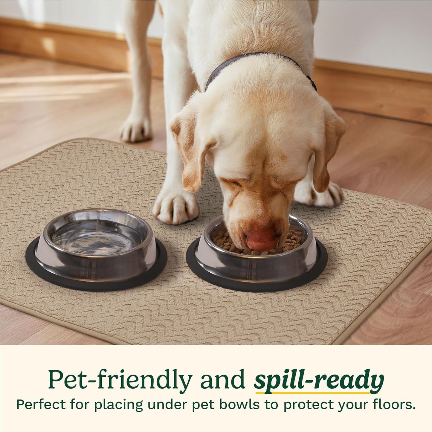 Cuisinart Dish Drying Mats for Kitchen Counter - (2) 18" x 24" Ultra Absorbent Dish Drying Mat XL - Foldable, Machine Washable, Fast Drying Dish Mat (Geostripe)