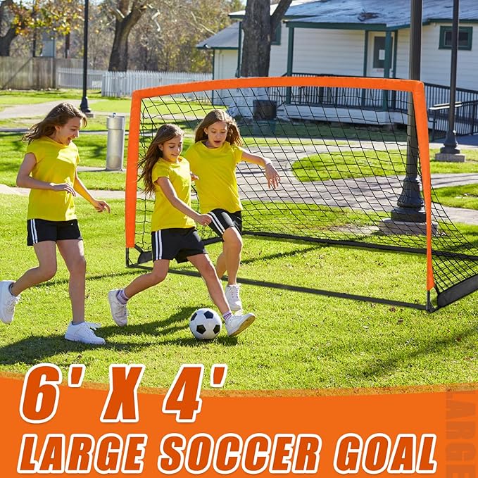 KTRIO Soccer Goal Soccer Net 6x4 ft