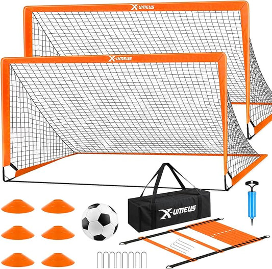 Kids Soccer Goals for Backyard Set of 2 6x4 ft