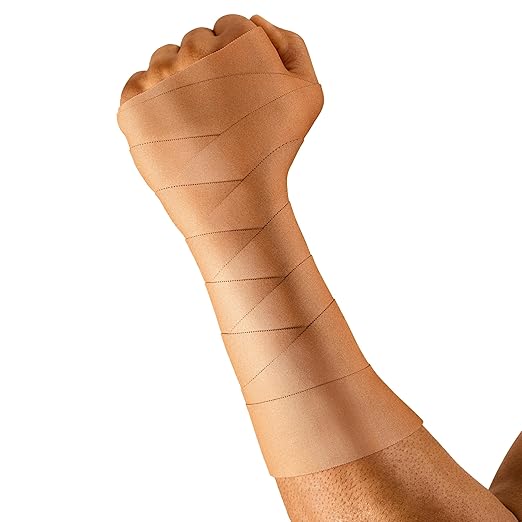 Leukotape P Adhesive Strapping Tape – for Sports Injuries, Strains and Sprains - 1.5 in x 15 yds, Tan, (1 Roll)