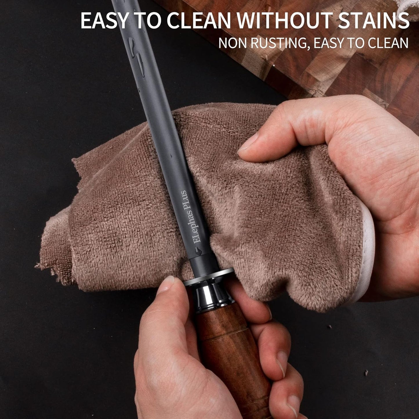 honing steel knife sharpener ，Wooden Handle knife sharpener rod,12 Inch Knife Sharpening Steel Honing Rod（mahogany）