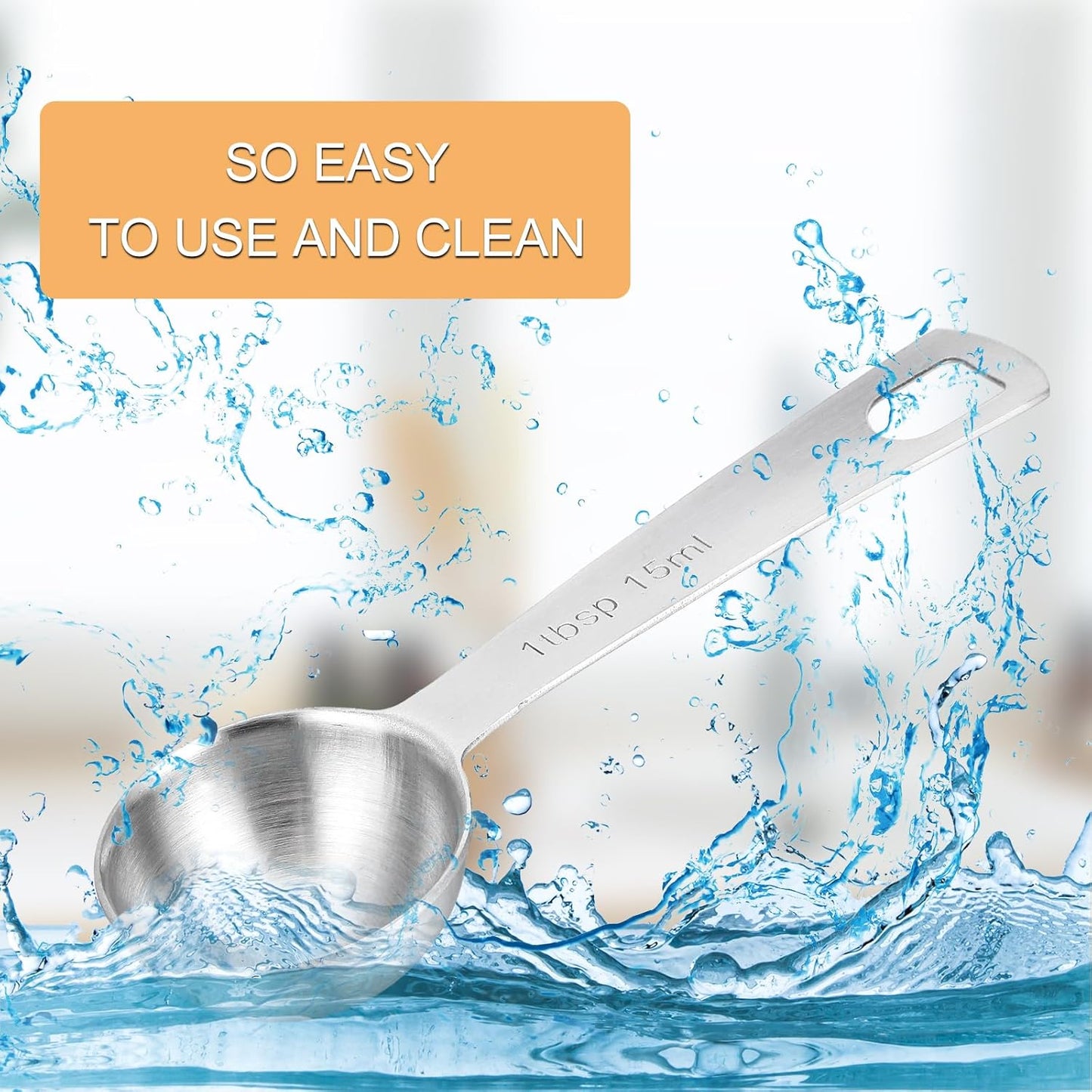 2 Pcs Measuring Spoons Tablespoon Measuring Spoon 1 Tbsp (3 tsp | 15 ml |15 cc| 0.5 oz) Mini Spoons Stainless Steel Measuring Spoons for Kitchen Cooking Spoon(Silver)