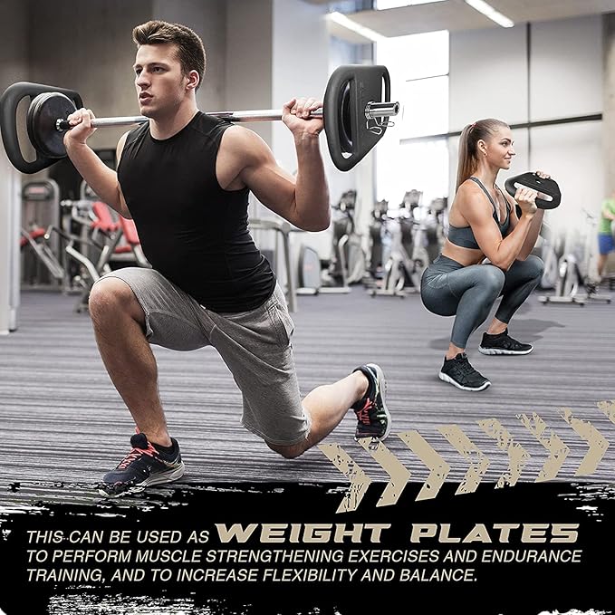 Yes4All 2-inch Cast Iron Olympic Weight Plate 3-in-1 Ruck
