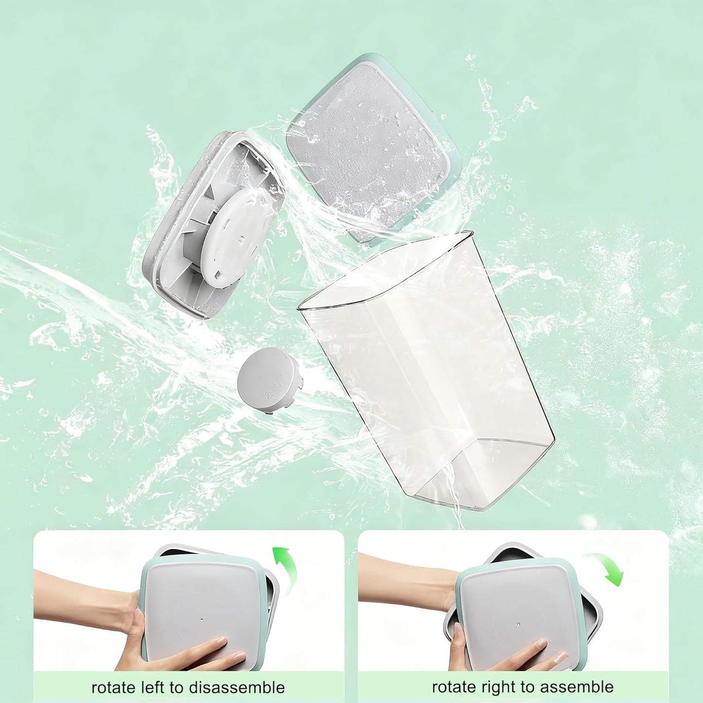 Pop Containers with Lids - Stackable Airtight Food Storage, Kitchen Pantry Storage Containers for Snacks Candy Salt Herbs Spices BPA-Free (4000ml / 4.2qt *1)