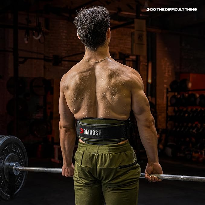 DMoose Weight Lifting Belt for Men & Women 2 in 1 Adjustable 4" 6" 6" Width