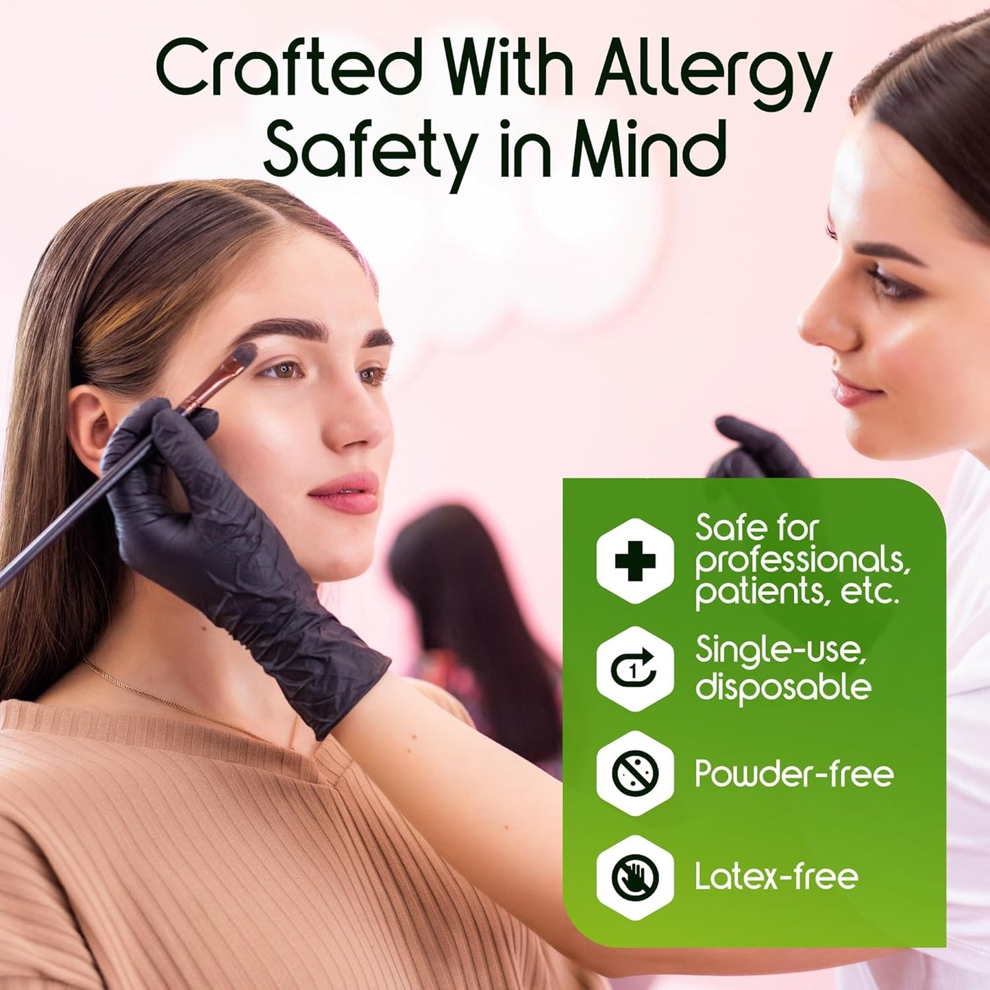 Inspire HEAVY DUTY ORIGINAL Stretch Nitrile Black Gloves Disposable Latex Free | Food, Mechanic, 6mil Black or 8 Mil Orange