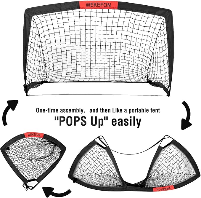 WEKEFON Soccer Goals 2 - 3.6'x2.7' Portable