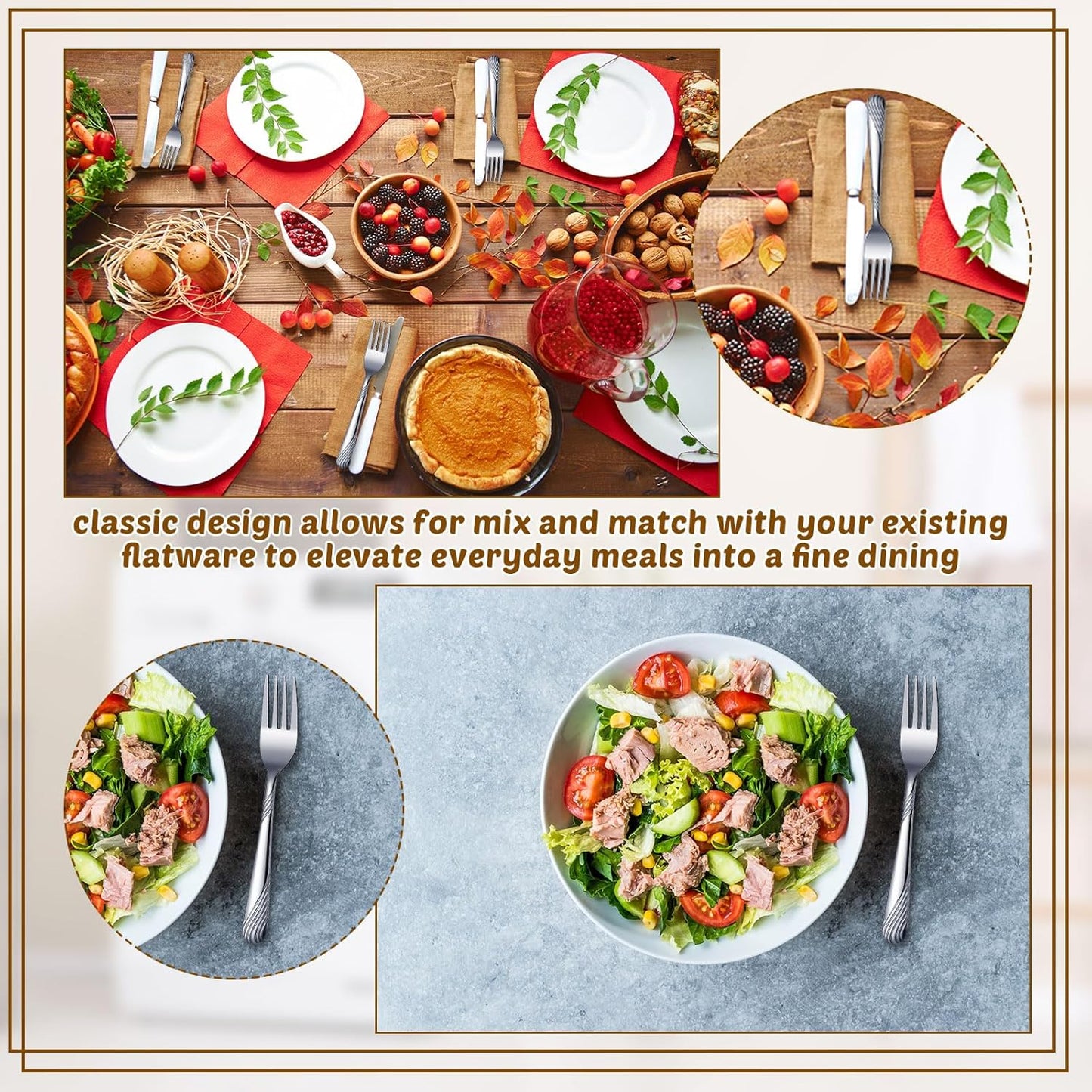 Minatee 100 Pcs Metal Dinner Forks Bulk Set 6.9 Inches Stainless Steel Forks Silverware Flatware Salad Cutlery Mirror Polished for Home Kitchen Restaurant Eating Silverware Utensils