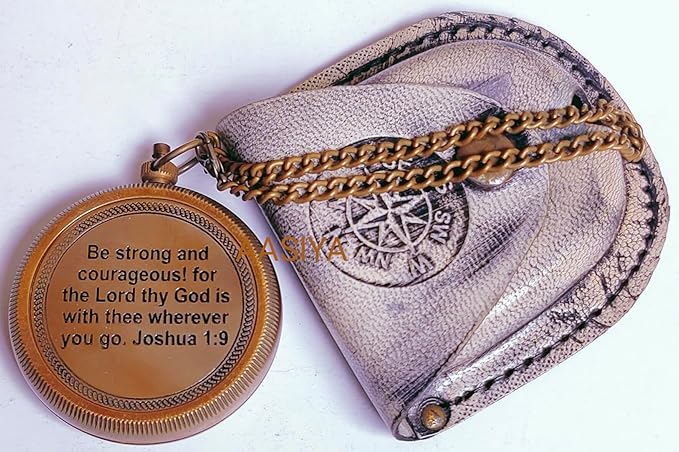 Lord is My Guide Brass Compass Gift Brass