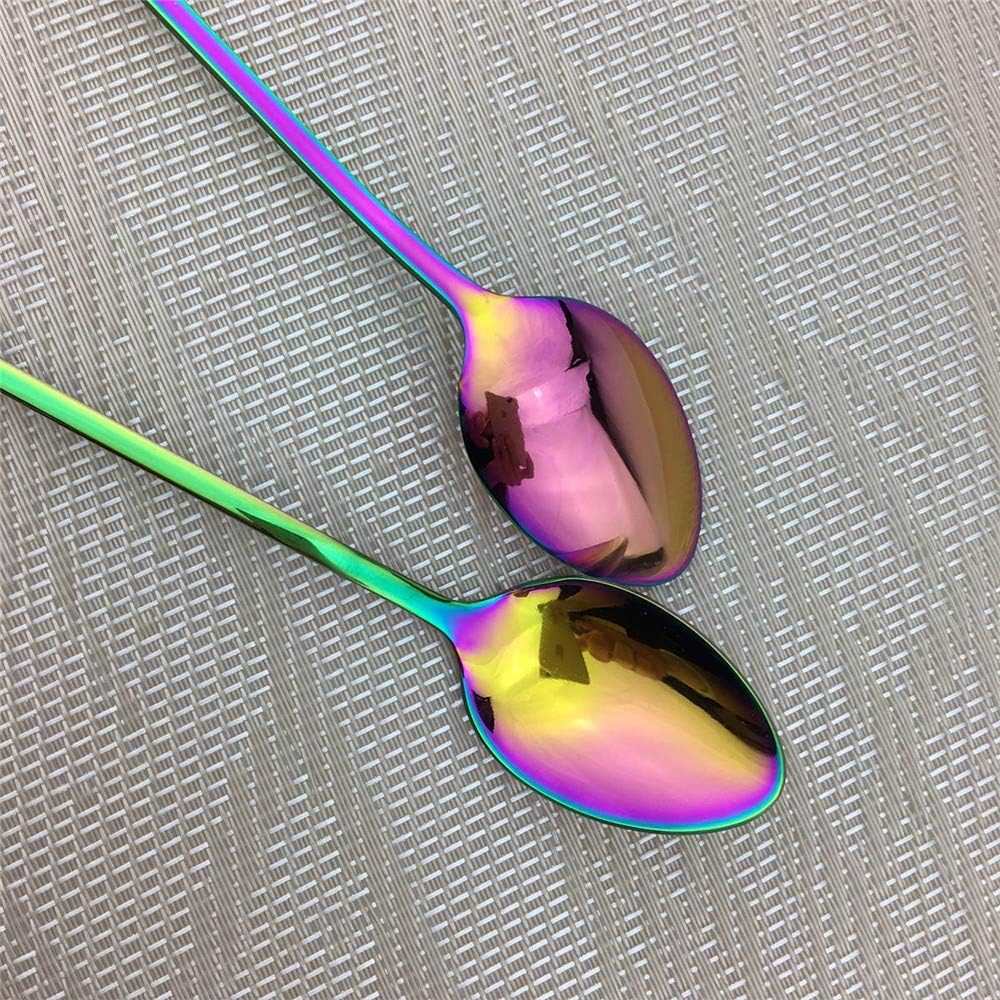 10 Piece Long Handle Iced Tea Spoon, Stainless Steel Coffee Mixing Spoons - Long Cream Dessert Spoons