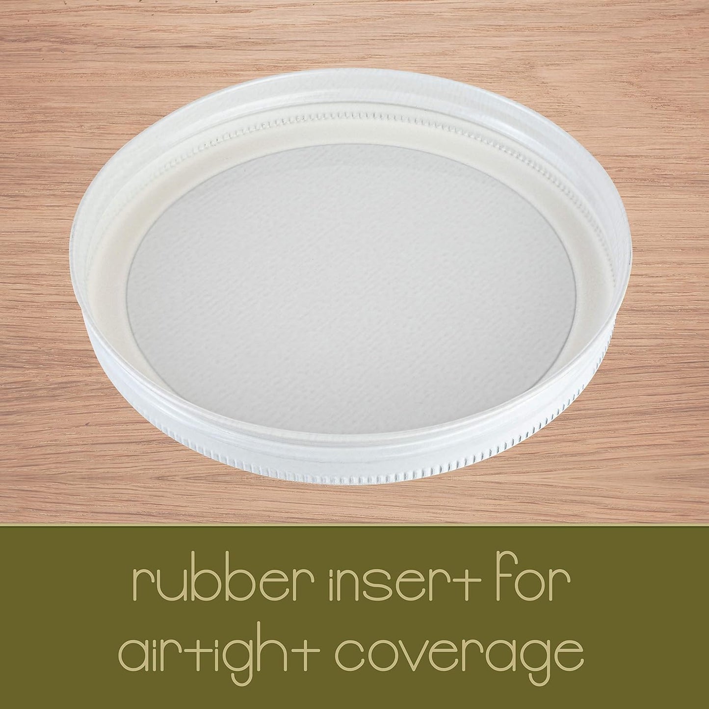 kitchentoolz Half Gallon Mason Jar Wide Mouth with Airtight Metal Lid - Safe for Fermenting Kombucha Kefir - Curing Pickling, Storing and Canning - BPA-Free Dishwasher Safe (White Lid, 4)