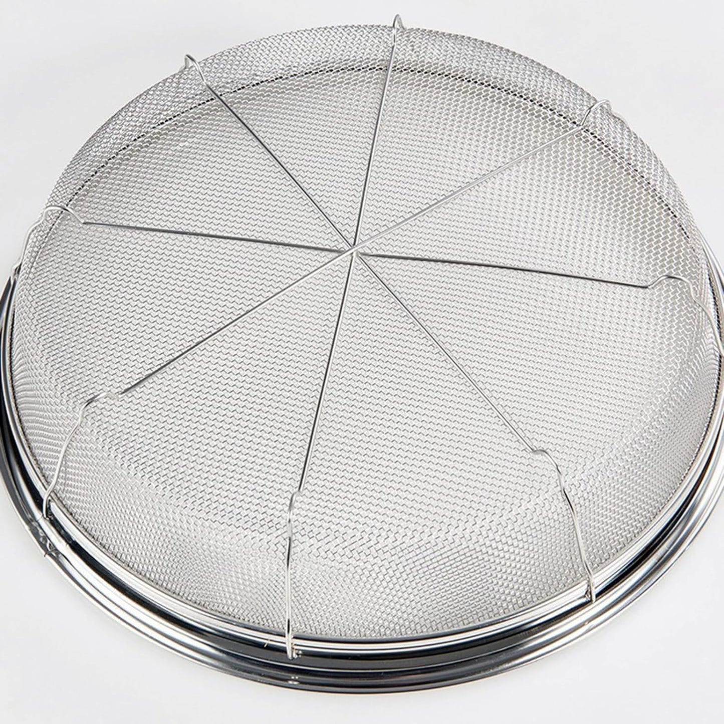 Fine Mesh Strainer for Kitchen, Stainless Steel Colander Bowl for Pasta, Rice, Fruit, Metal Net Baskets with Resting Base - Strain, Drain, Rinse （Diameter 12.2 inch）