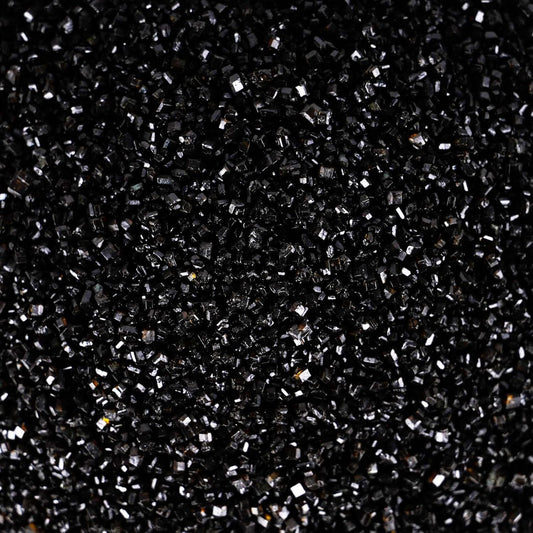 Kasvan Sanding Sugar Sprinkles - Edible Sugar Crystals, Baking Cake Decorations, Ice Cream Toppings cupcake Decorating, Wedding Party Chirstmas Supplies, 85g/3.2oz (Black)