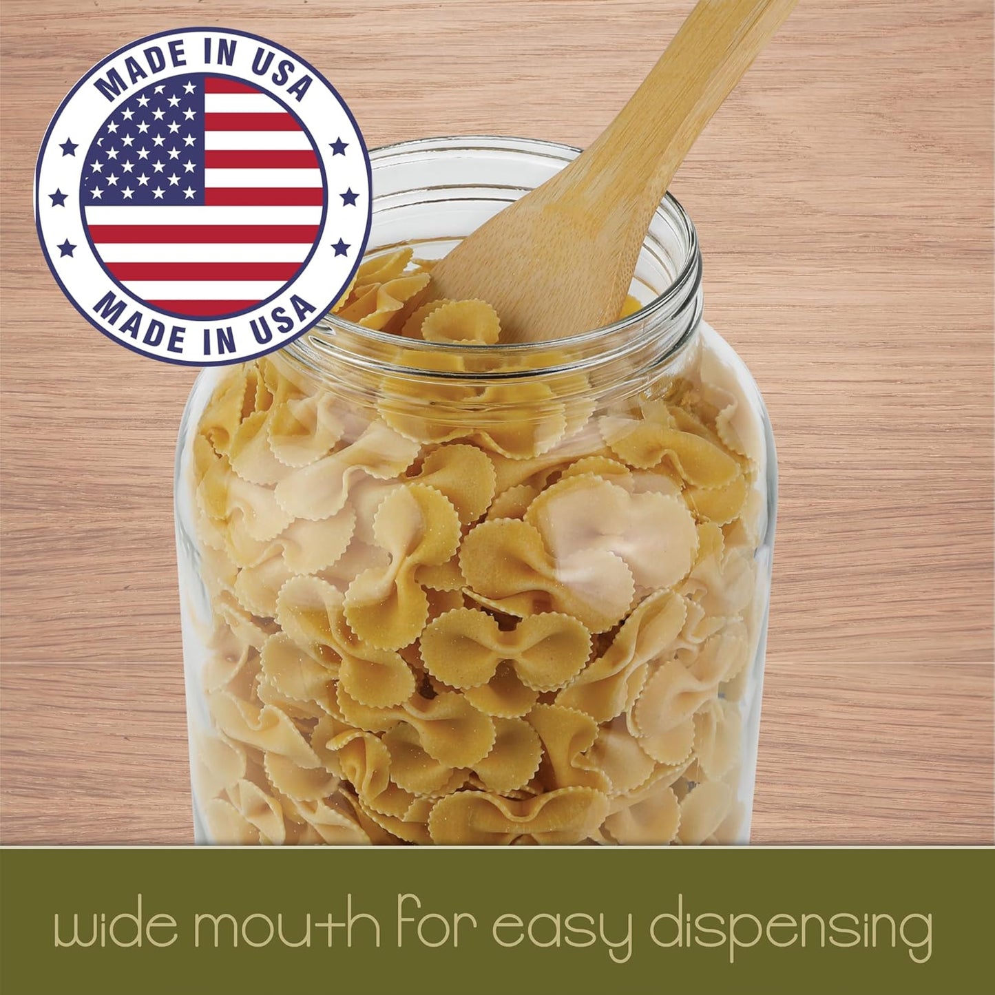 kitchentoolz 1 Gallon Glass Jar with Lid – Large Gallon Mason Jar with Lid for Sourdough Starter, Kombucha, Sun Tea, Pickling, and Storage Jug – Made in the USA