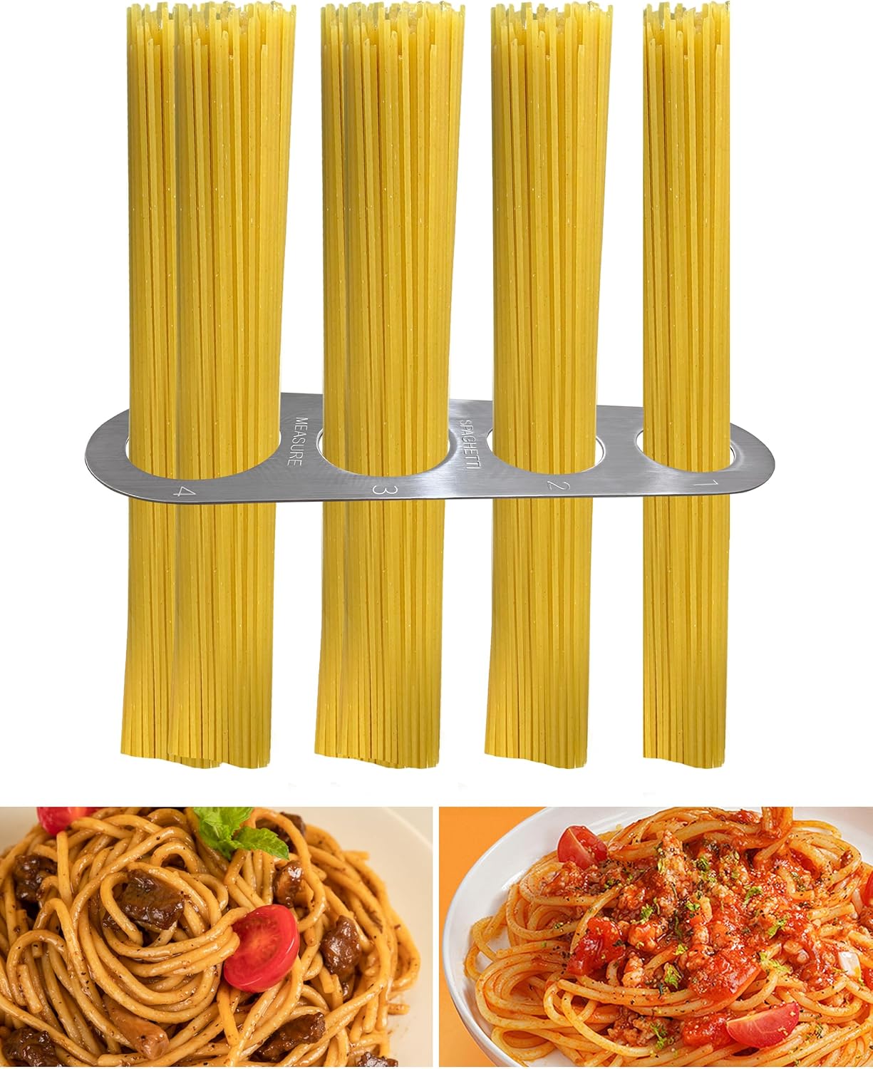 Stainless Steel Spaghetti Measurer Tool YQBOOM 2Pcs Pasta Portion Tool Measuring Tool for Cooking Spaghetti Noodles