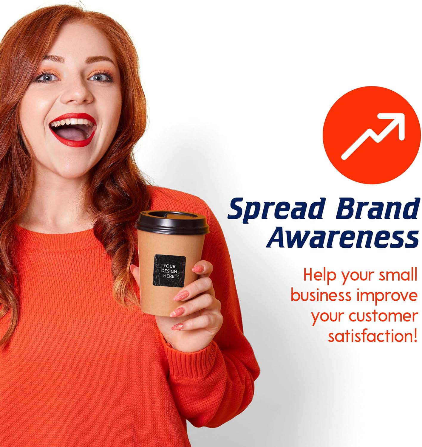 100 Custom Vinyl Stickers - Upload Your own Image, Text, Design, Logo - Personalized Logo Labels for Handmade, Packaging, Bottle, Jars, Candle, Brand Stickers (Black Marble, 1.5x1.5 Square)