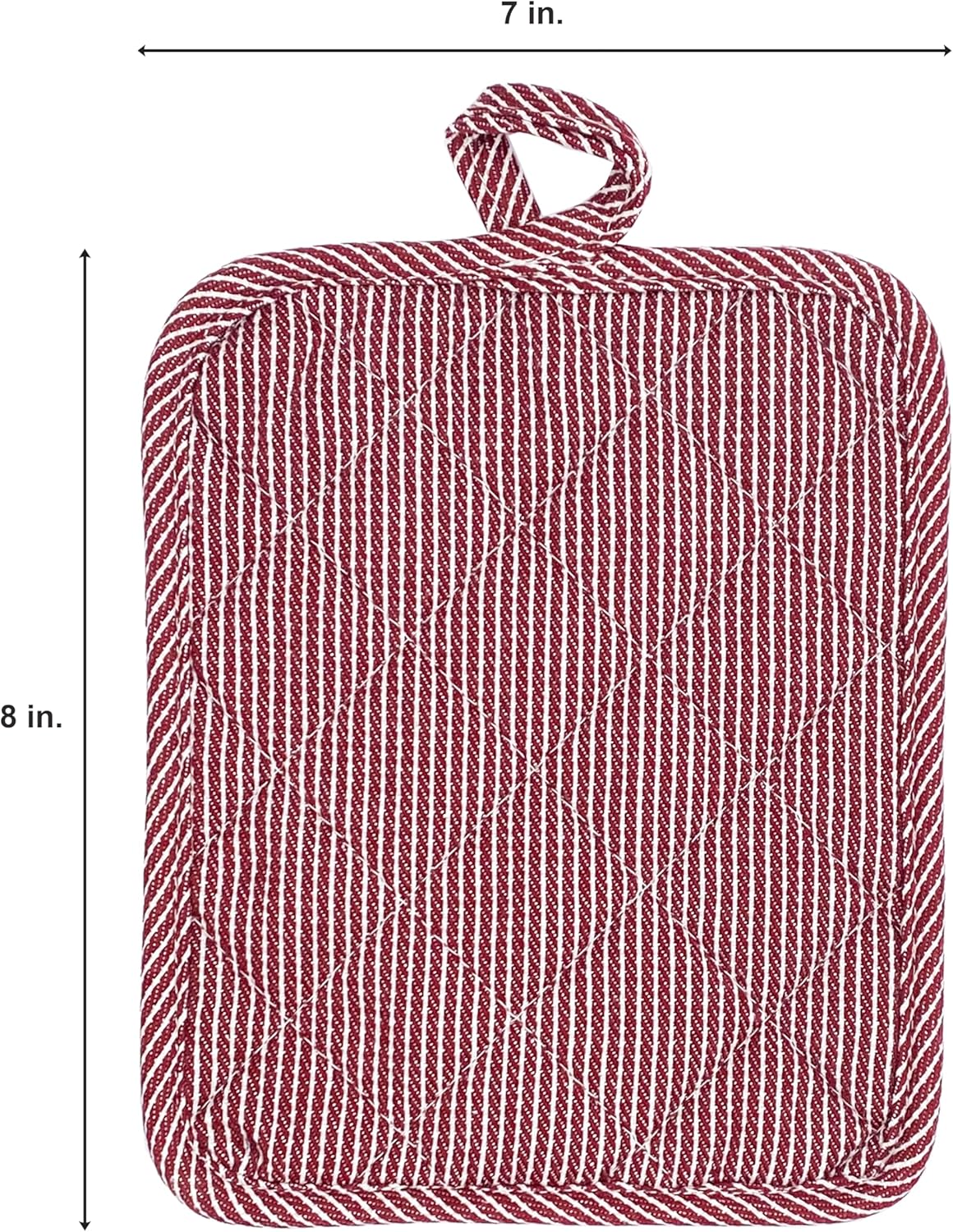 American Linen Pot Holders, Hot Pads, Table Pads for Kitchen and Dining Table, Non Slip Heat Resistant Hot Pot Holder (Burgundy, 4 Pack)