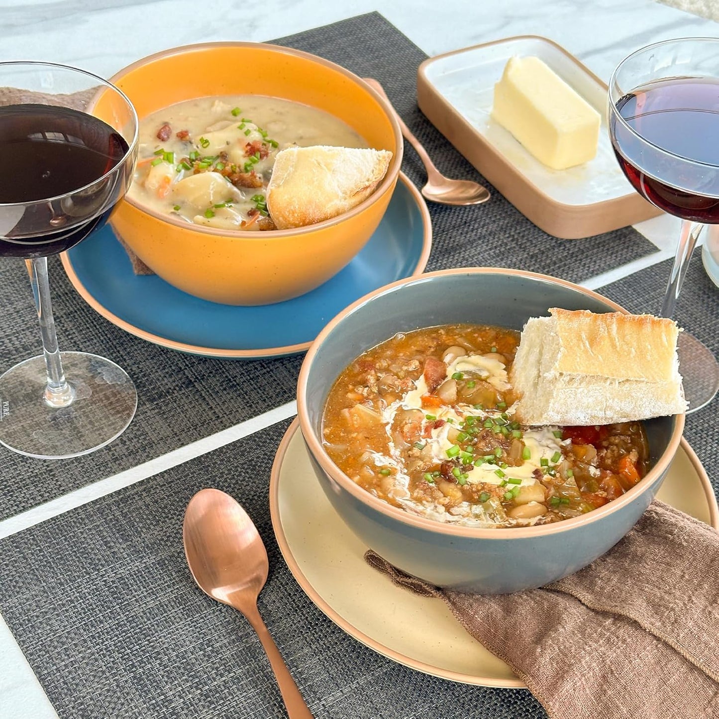 Mora Ceramic Artisan Matte Bowls For Kitchen 28oz - Bowl Set of 4 - For Cereal, Salad, Pasta, Soup, Dessert etc - Dishwasher, Microwave, and Oven Safe - For Breakfast, Lunch and Dinner - Safari Colors