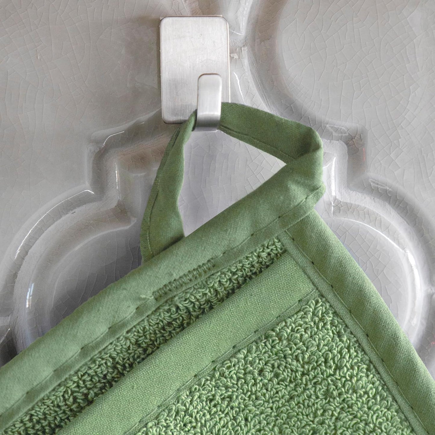 RITZ Terry Pocket Mitt & Hot Pad: Unparalleled Heat Resistant, Durable 100% Cotton,Ergonomically Designed for Optimal Grip, Easy-Care Machine Washable 4-Pack, Juniper