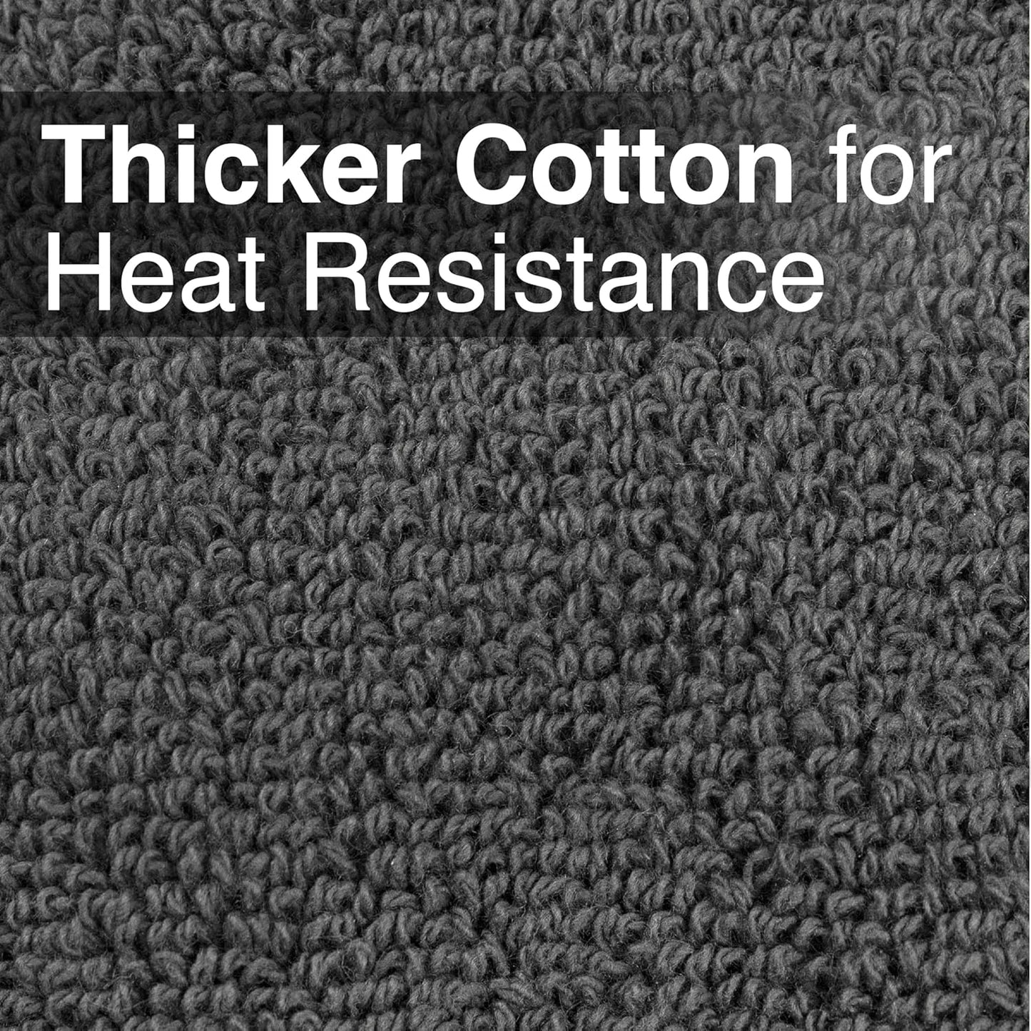 RITZ Terry Potholder & Hot Pad: Unparalleled Heat Resistant, Durable 100% Cotton – Ergonomically Designed for Optimal Grip – Easy-Care Machine Washable – 4-Pack, Graphite