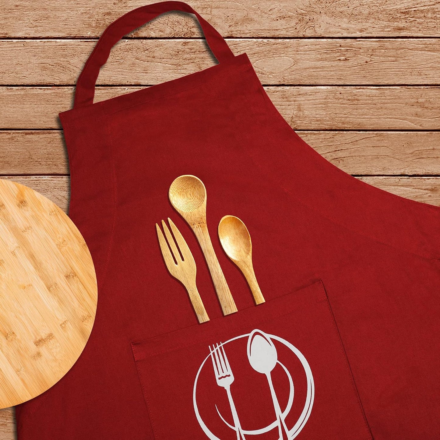 Urban Villa Unisex Apron with Printed Pockets Heavier Quality Everyday Use Over Sized 24 by 36 inches