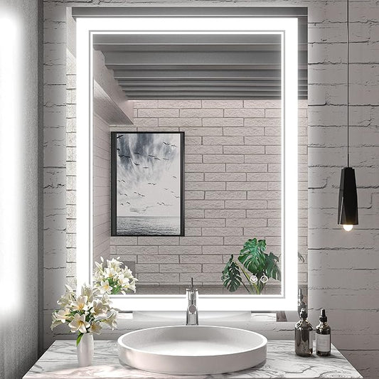 Keonjinn LED Bathroom Mirror 28 x 36 Inch