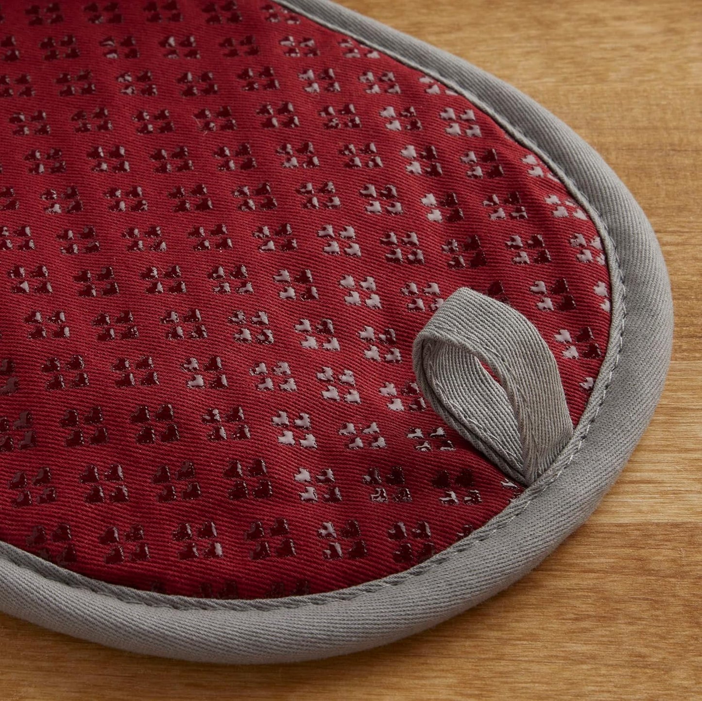 KitchenAid Asteroid Pot Holder 2-Pack Set, Smoked Paprika Red, 6.5"x10"