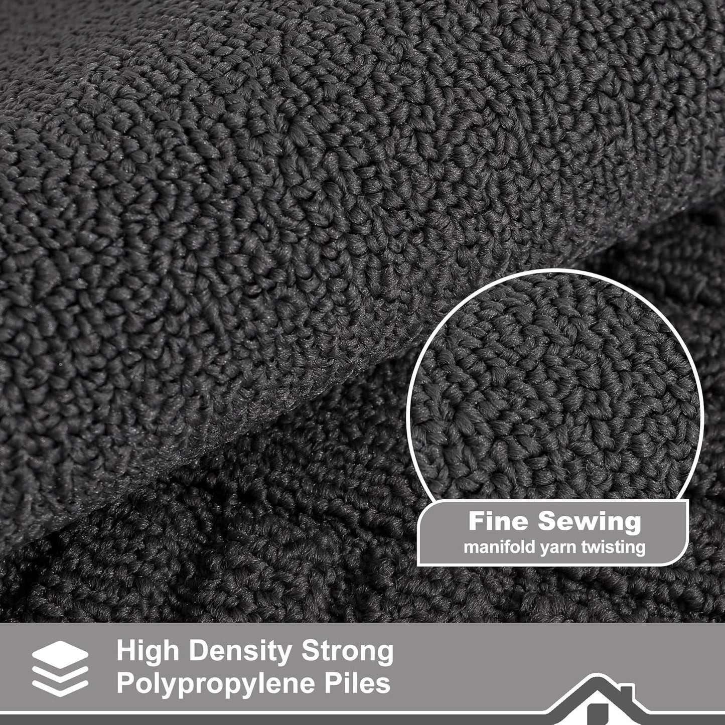 BEQHAUSE-Kitchen-Rugs-and-Mats Non Slip Kitchen Mats for Floor Absorbent Kitchen Rugs Machine Washable Kitchen Floor Mat,Black 20”x30”