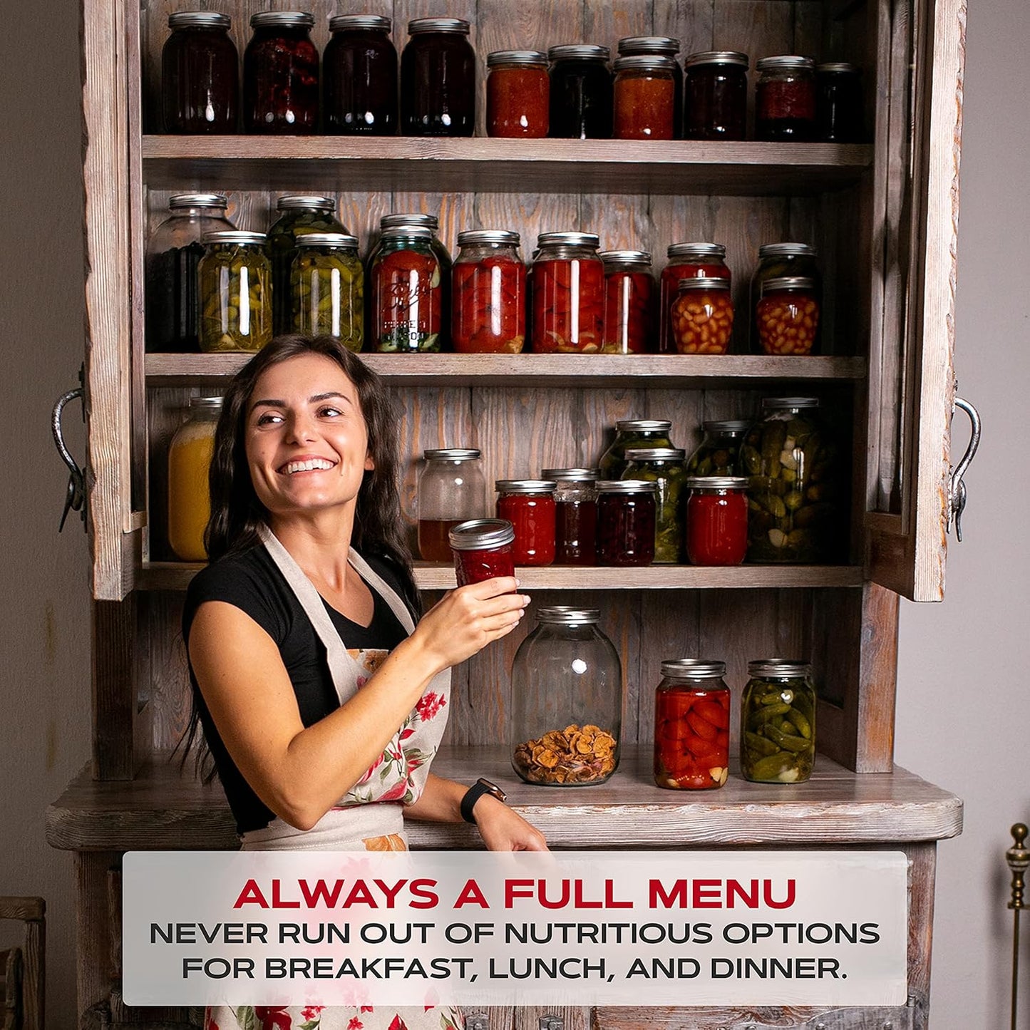 Wide Mouth Canning Lids, 50-Pack – Create Airtight Seals on Mason Jars to Preserve Food for Meal Prep & Emergency Food Storage – 3.4 In. Metal Lids with Silicone Seals – Canning Supplies by FORJARS