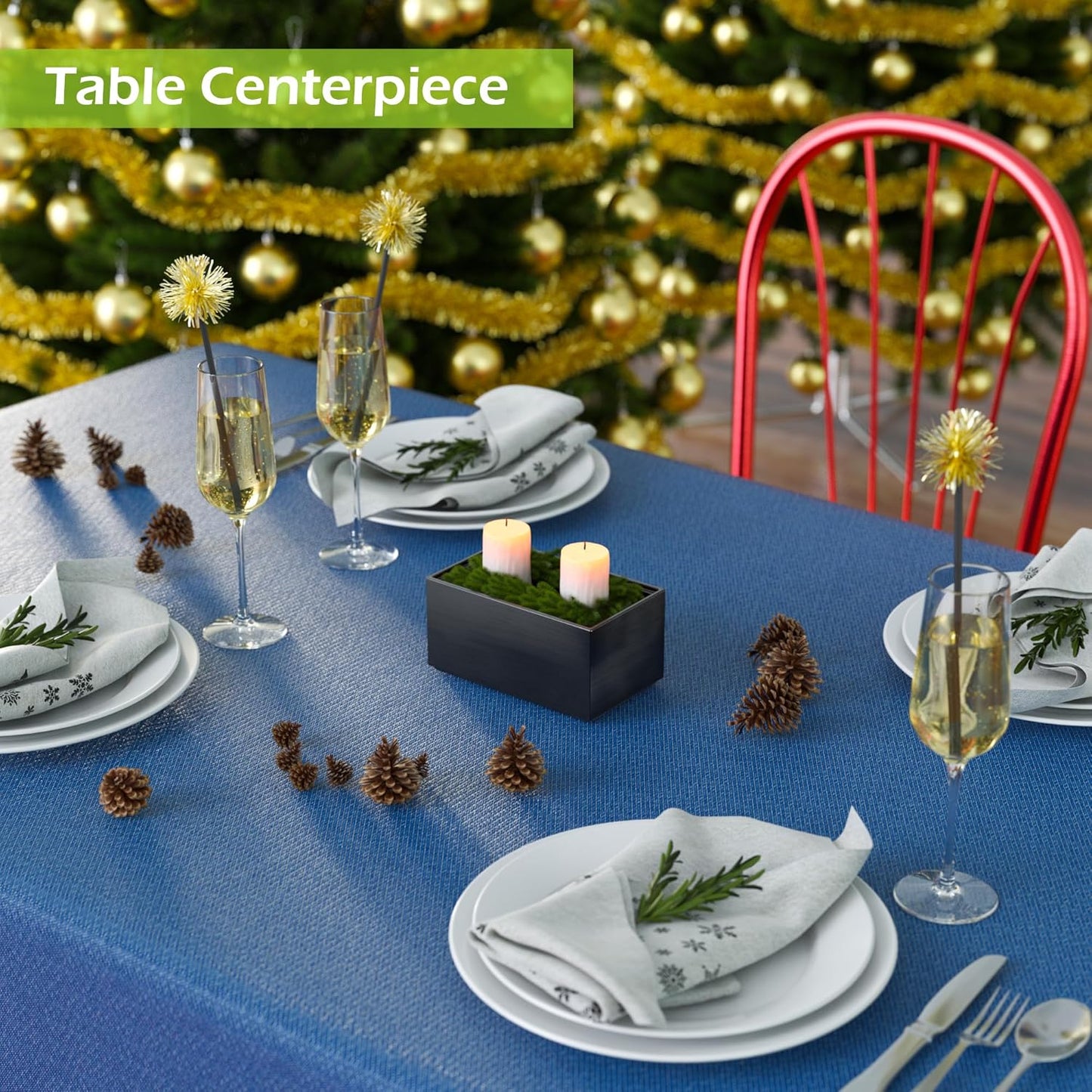 Bathroom Drawer Organizer Trays, Bamboo Drawer Organizer Kitchen Utensils Silverware Organizer, 8 PCS Wood Box Stackable Bins for Makeup, Office Desk, Junk Drawer (Black)