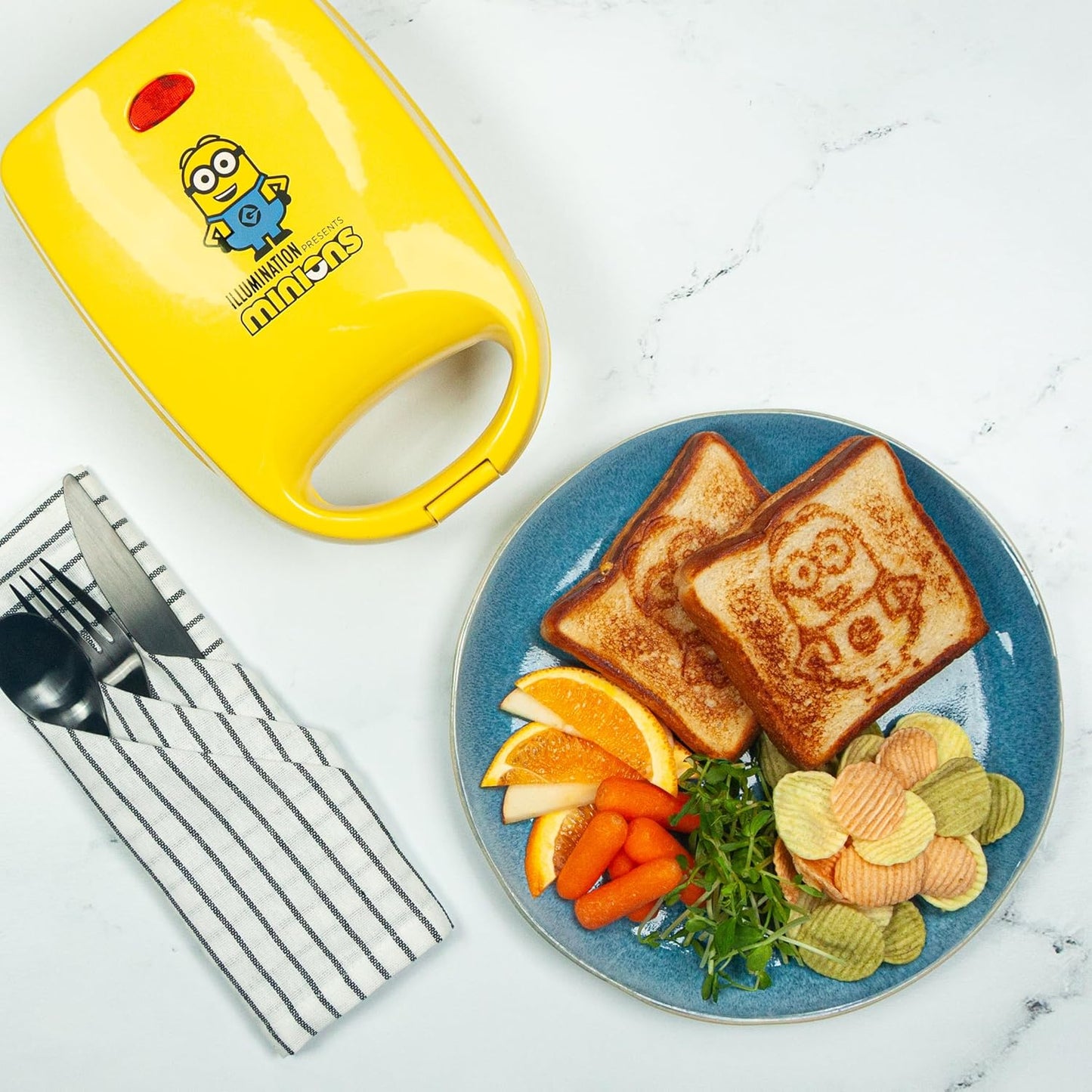 Uncanny Brands Minions Sandwich Maker - Small Kitchen Appliance