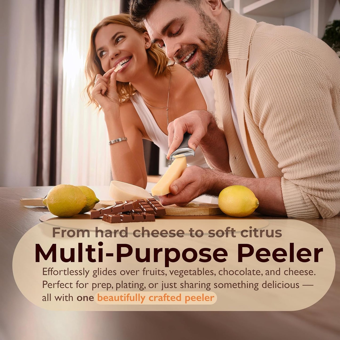 100% Stainless Steel Potato Peelers, 5Y warranty, Fruit Peeler for Kitchen, Ultra-Sharp, Ergonomic Handle, Vegetable Peelers for Kitchen, Dishwasher Safe, Pelador de papas, Veggie Peeler